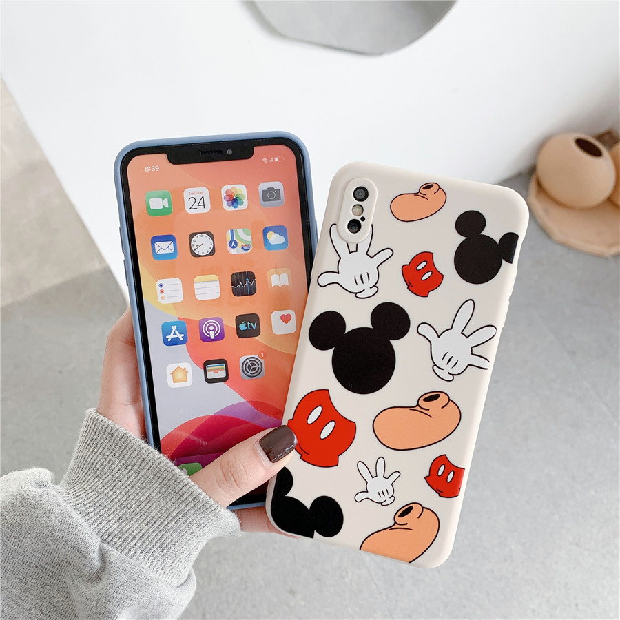 Mickey Lucky emoji Ốp lưng iPhone 12 iPhone 11 Pro Max Soft Case Apple iPhone XS Max XR SE iPhone 7 8 Plus Phone Case iPhone 12 Pro Soft Cover