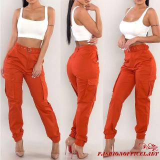 Quần jogger kiểu cargo quân đội dáng dài cho nữ