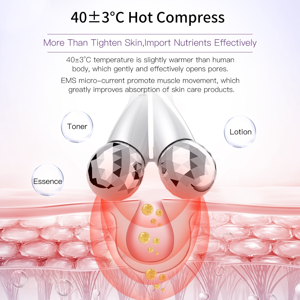 Cây lăn mát xa mặt ANLAN EMS tạo cằm chữ V thon gọn