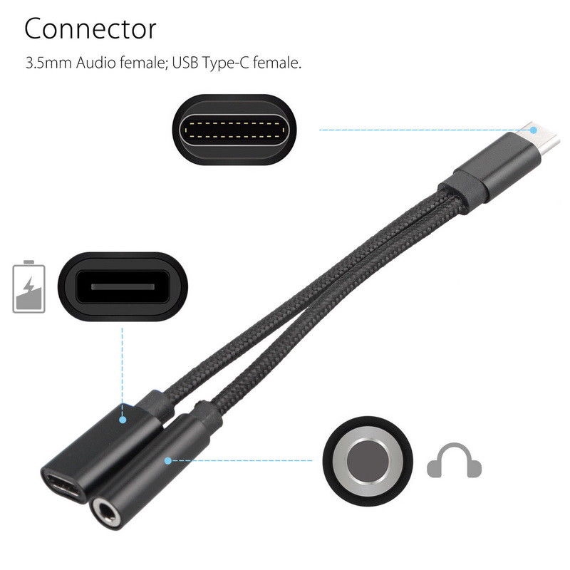 Cáp Chuyển Đổi Usb-c Type C Sang 3.5mm Aux Audio