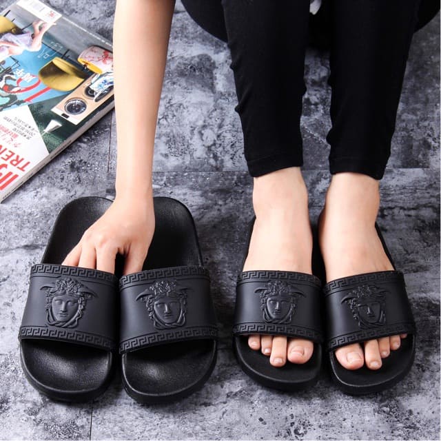 🔥HÀNG CAO CẤP🔥 Dép quai ngang nam,Dép nam nữ màu đen đế chống trơn trượt cao cấp