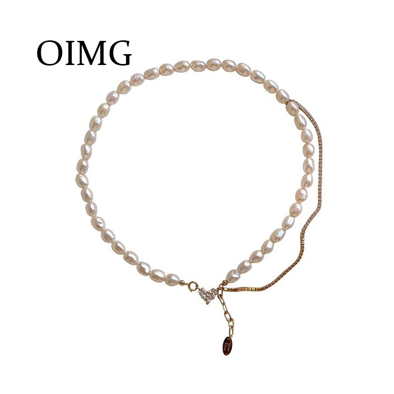 OIMG   vòng cổ Mặt Trái Tim Đính Ngọc Trai Giả Thời Trang Cho Nữ