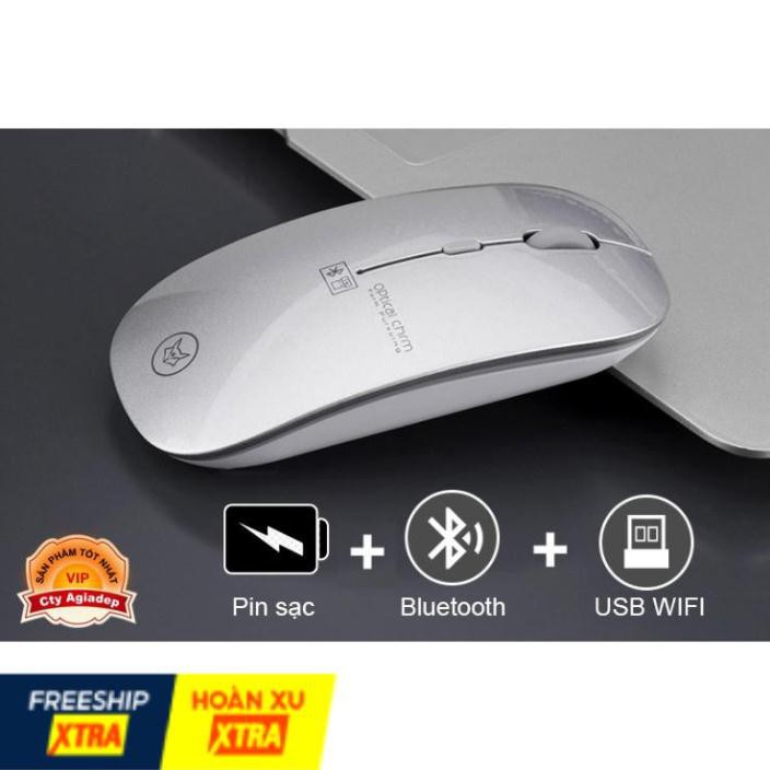 Chuột Bluetooth siêu xịn i-Fox (Sạc pin, USB WIFI) Dùng mọi laptop tvbox macbook air