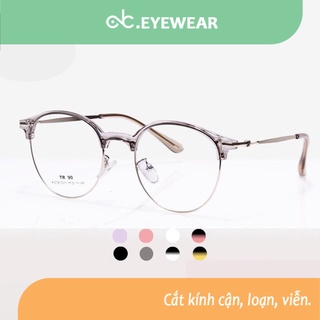 Gọng kính nam nữ ABCeyewear mắt kính cận tròn gọng kính kim loại 10 màu 2736