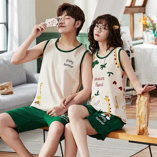 áo nữ đồ bộ pyjama Pijama Set Đồ Ngủ Vải Phi Bóng Thời Trang Cho Cặp Đôi Đồ ngủ đôi đồ mặc nhà thu đông lụa cặp đôi cao cấp nam