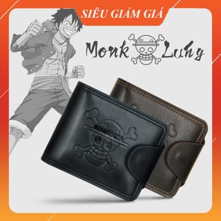 Ví Da Nam 💖 FREESHIP 💖 Ví Da Nam Kiểu Dáng Đầu Lâu Cực Ngầu, Thiết Kế Nhỏ Gọn Có Cúc Bấm - Chất Liệu Da Cao Cấp