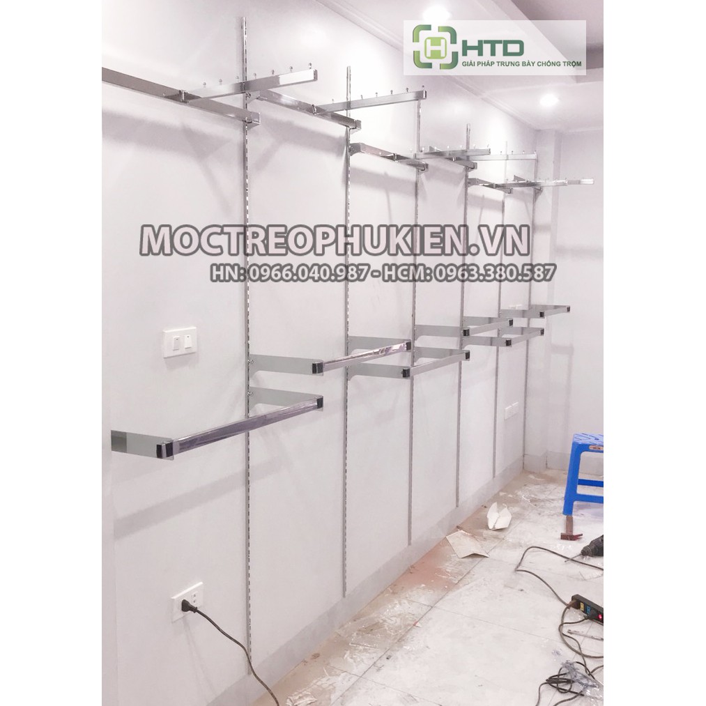 [Mã INCUBACK1416 hoàn 20K xu đơn 50K] Thanh treo móc, thanh hộp inox HTD-TT01(15 x 30)