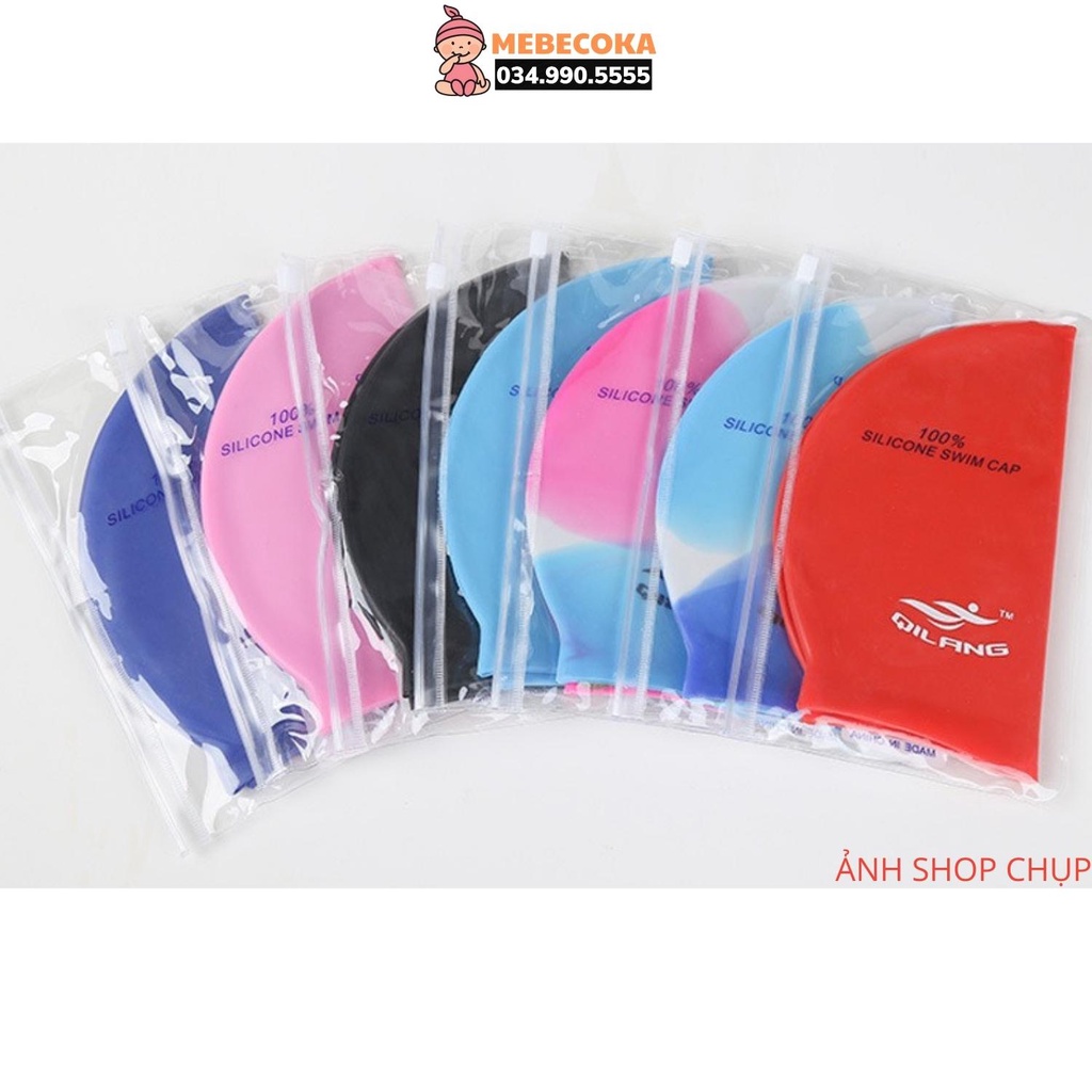 Mũ bơi, nón bơi cho bé từ 3 tuổi, mũ bơi Trẻ Em và Người Lớn, Chất liệu Silicone cao cấp CHỐNG NƯỚC 100%