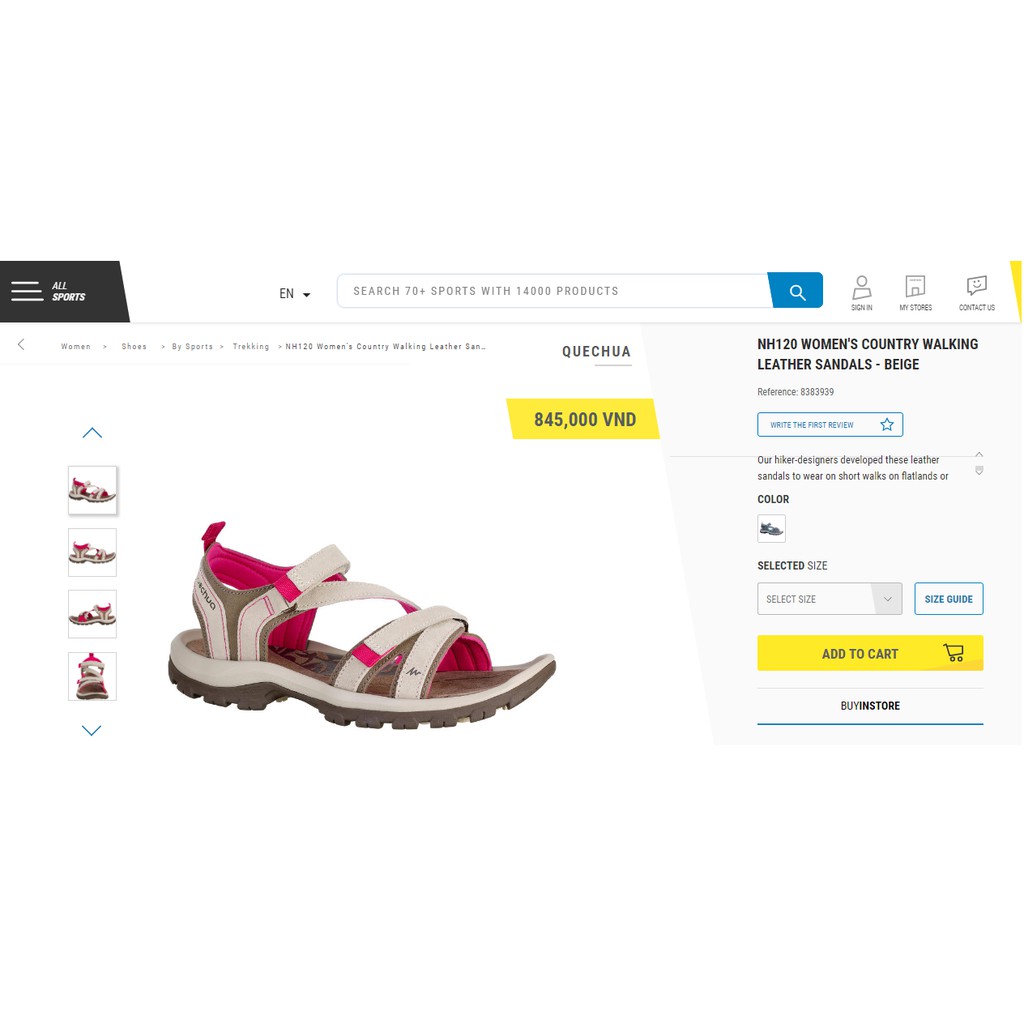 Sandal Quechua đi phượt nam nữ  CÓ BIGSIZE