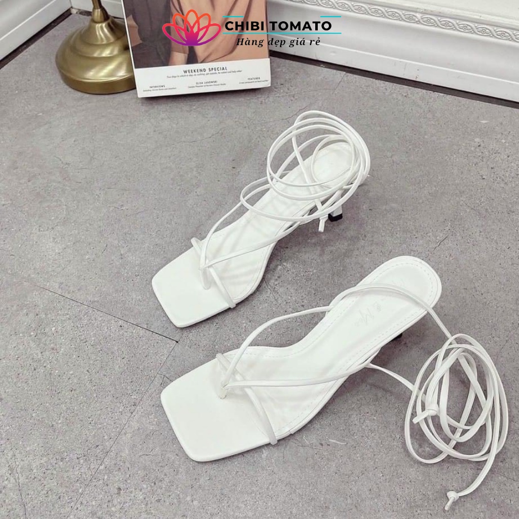 Giày cao gót đế nhọn cột dây 7p chiến binh thời trang hót