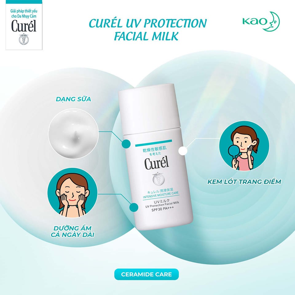 Sữa Chống Nắng Curel UV Protection Face Milk SPF 30 PA++ 30ml