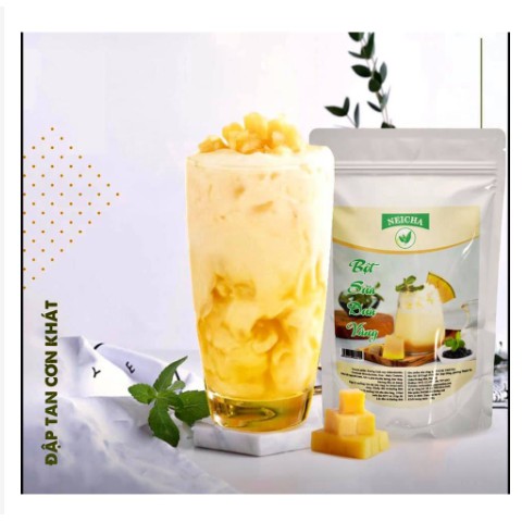 Bột trà sữa pha sẵn vị dưa vàng Neicha gói 1kg, trà sữa dưa vàng pha sẵn thơm ngon chuẩn vị (Gói 1kg/30 ly)