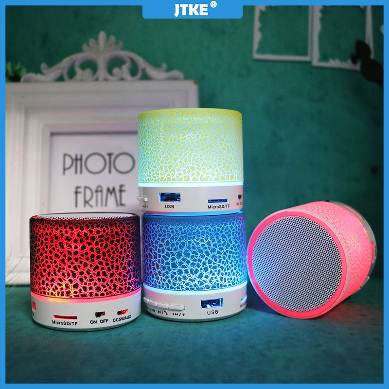 Loa Bluetooth Không Dây Mini Có Đèn LED Hỗ Trợ Thẻ TF FM USB Rảnh Tay Nghe Nhạc MP3