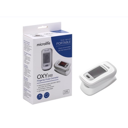 Máy đo nồng độ oxy và nhịp tim spo2 microlife oxy 200 ( bảo hành chính hãng 2 năm)