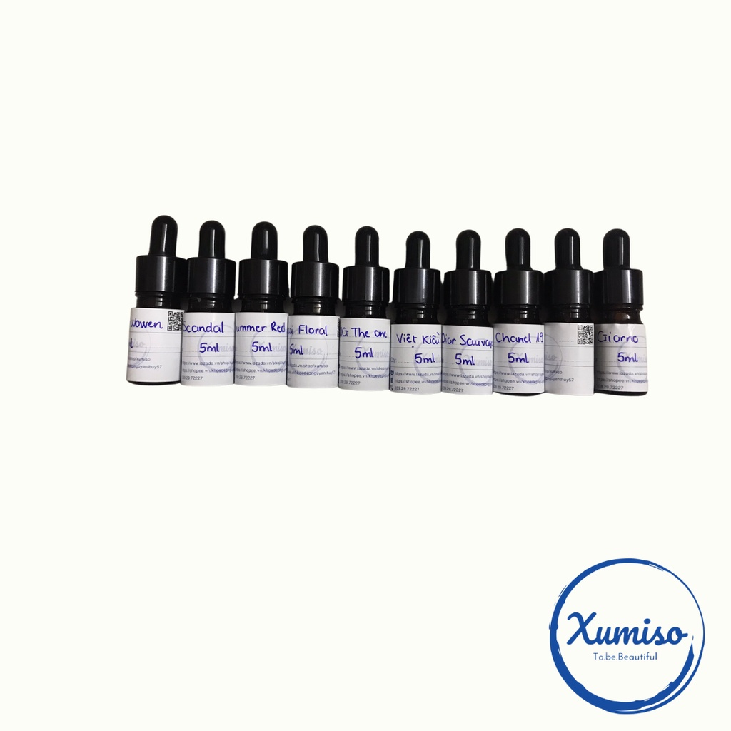 Combo 10 Hương nước hoa 5ml - tự chọn - mini