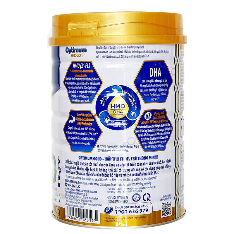 Sữa Bột Vinamilk Optimum Gold 3 Lon 850g- HSD 2025