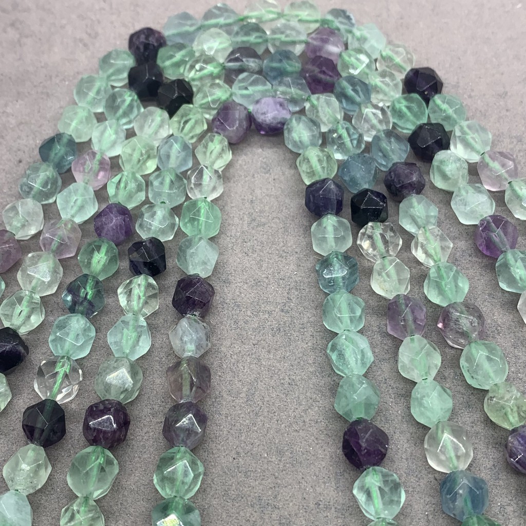 Đá Fluorite Tự Nhiên 6-10mm Làm Vòng Đeo Tay