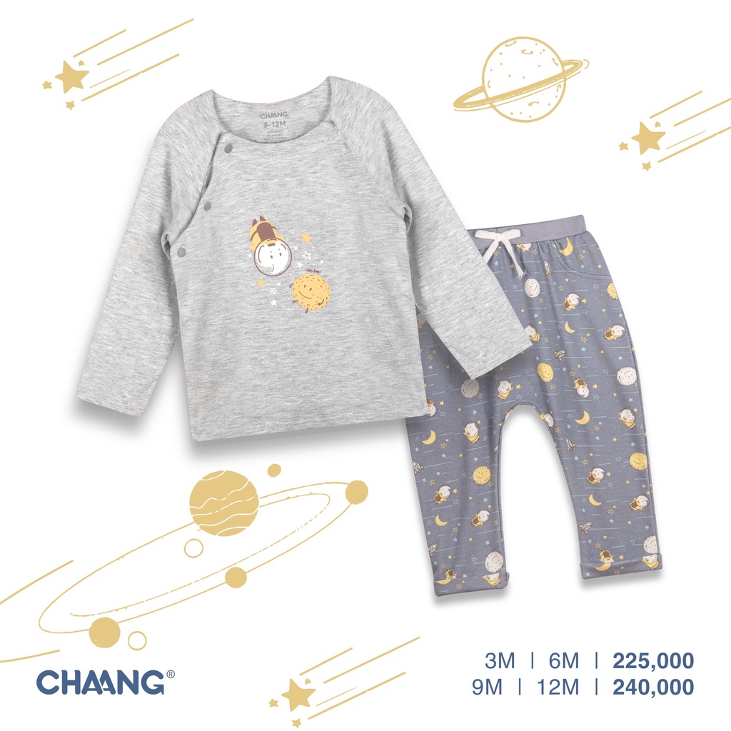 Chaang Bộ dài cúc chéo sơ sinh AW2022D12