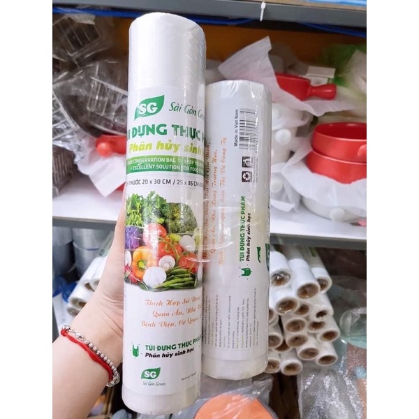 Sét 3 Cuộn Túi Đựng Thực Phẩm Tự Huỷ Sinh Học