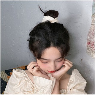 DÂY BUỘC TÓC SCRUNCHIES MÀU TRƠN VINTAGE LỤA