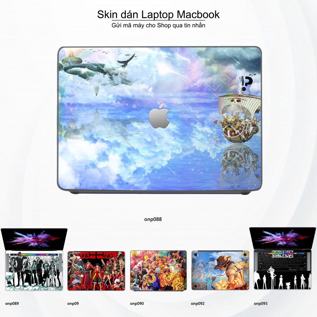 Skin dán Macbook mẫu One Piece (đã cắt sẵn, inbox mã máy cho shop)