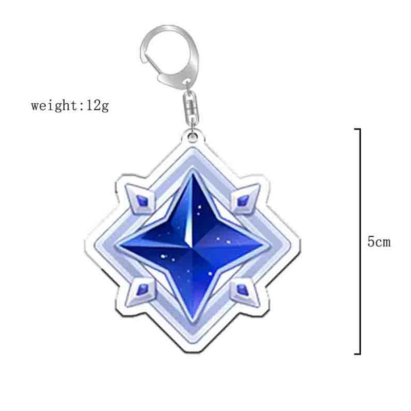 Móc khóa hình nhân vật anime Genshin phát sáng độc đáo