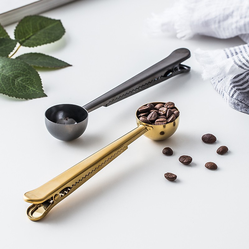 Muỗng Đong Cà Phê / Đậu Phộng Bằng Thép Không Gỉ Thiết Kế Niêm Phong Tiện Dụng