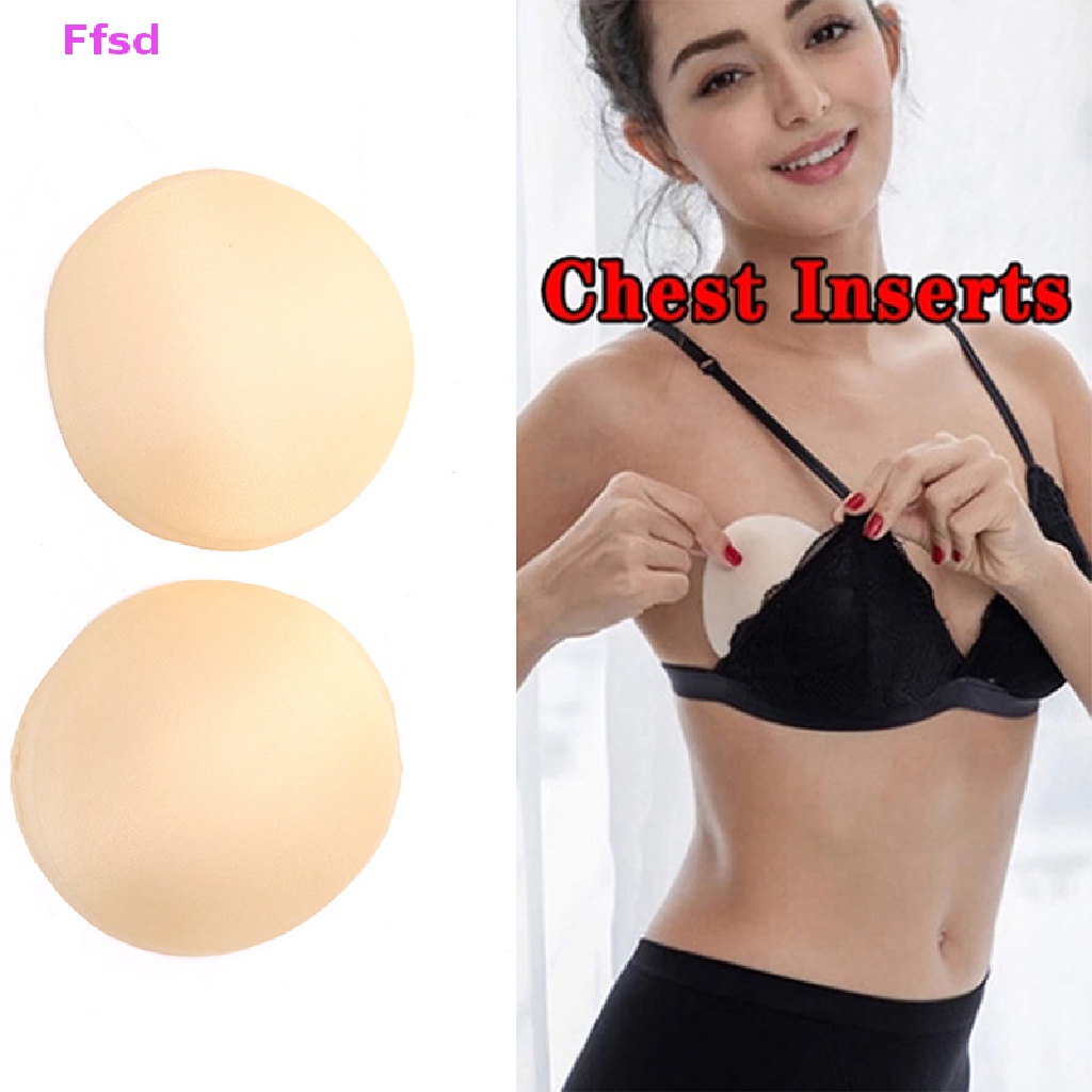{Ffsd} 2 Miếng Đệm Ngực Tròn Thoáng Khí Có Thể Tháo Rời Phụ Kiện Áo Ngực * Bán Chạy