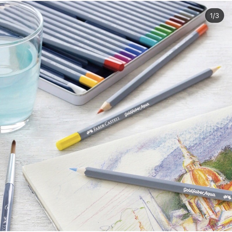 Chì Màu Nước Faber-Castell Cao Cấp GoldFaber Aqua Hộp Thiếc