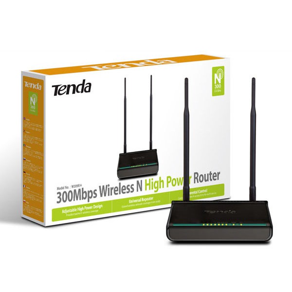 Bộ phát wifi Tenda W309R+ 2 anten 9DPI có thể kích sóng repeater siêu mạnh xuyên tường