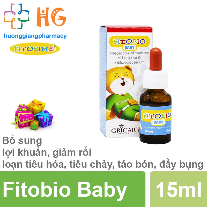 Men vi sinh cho bé Fitobio Men tiêu hoá cho bé Giúp giảm rối loạn tiêu hóa như tiêu chảy táo bón đầy bụng khó tiêu