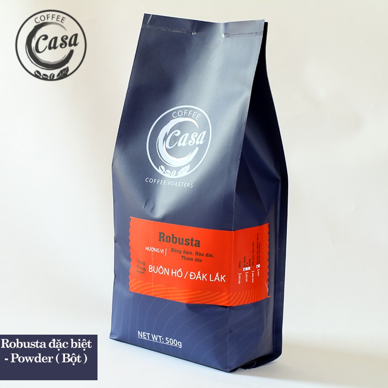 Cà phê bột Robusta nguyên chất đặc biệt 500gr - Casa Coffee