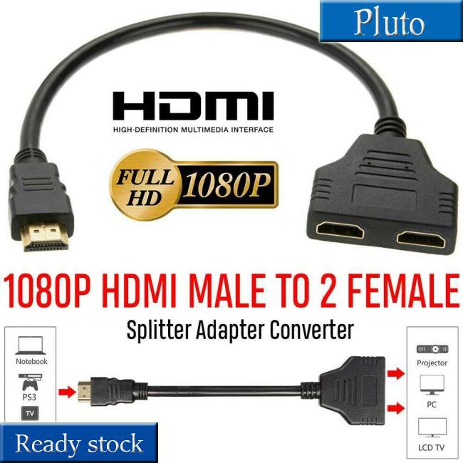 Cáp Chia 1080p Hdmi Sang Hdtv 1 Đầu Vào 2 Đầu Ra