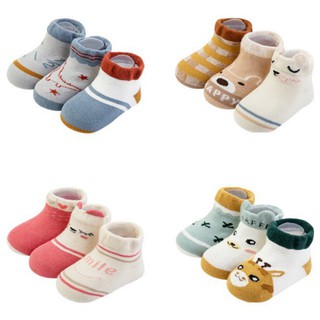 Set 3 đôi tất robibabi túi zip cho bé trai, bé gái