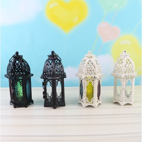 Đèn bão lolita decor trang trí DBS2 dã ngoại vintage kính thường kính màu 15cm