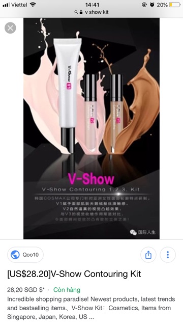 CHỈ CÒN 4 Set V SHOW - siêu phẩm tạo vline. Kit trang điểm 3.1 | BigBuy360 - bigbuy360.vn