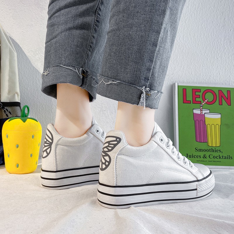 [ Mẫu Mới 2021 ] Giày vải Độn đế tăng siêu cao 6 CM hot 2021 Hàng chất lượng tốt