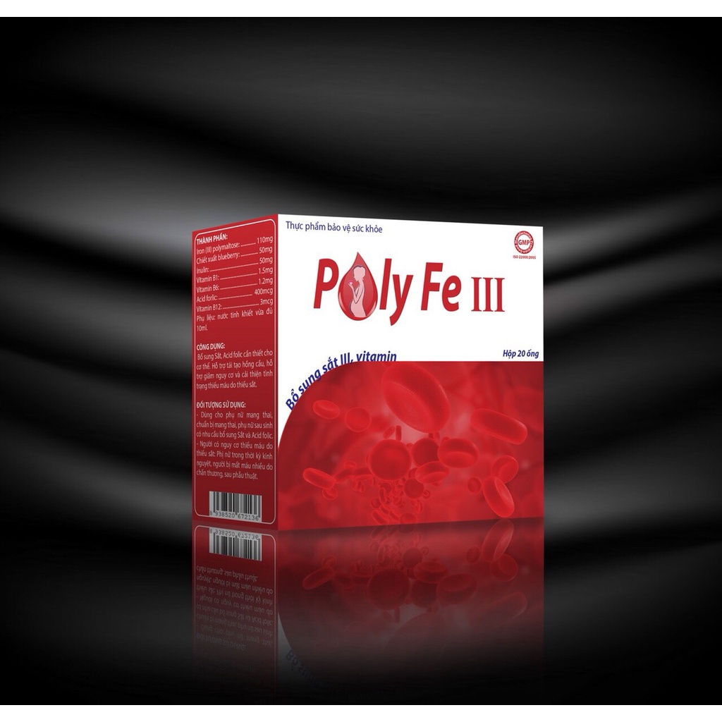 [BỔ SUNG SẮT]🩸POLY Fe III✅TẠO HỒNG CẦU🩸VITAMIN💧TEM CHÍNH HÃNG