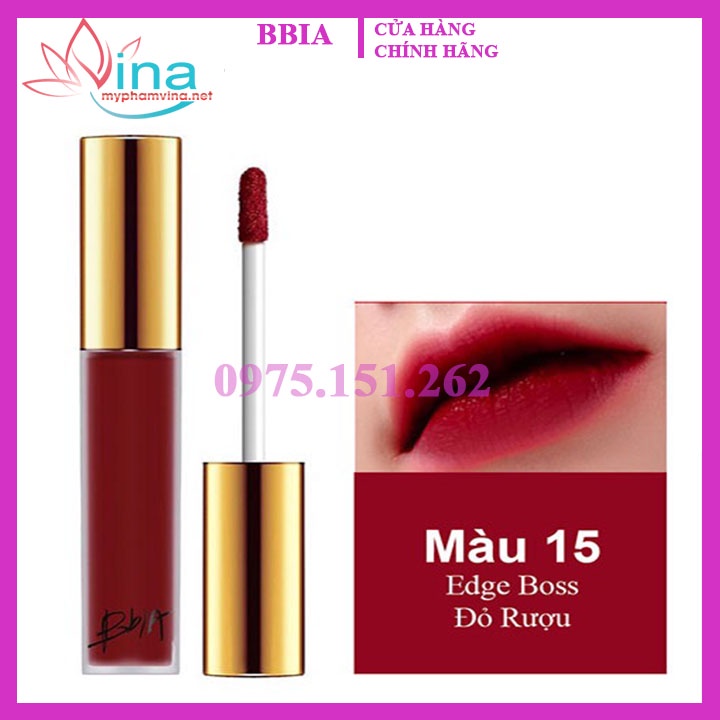 SON KEM LÌ BBIA LAST VELVET LIP TINT - 15 MÀU EDGE BOSS