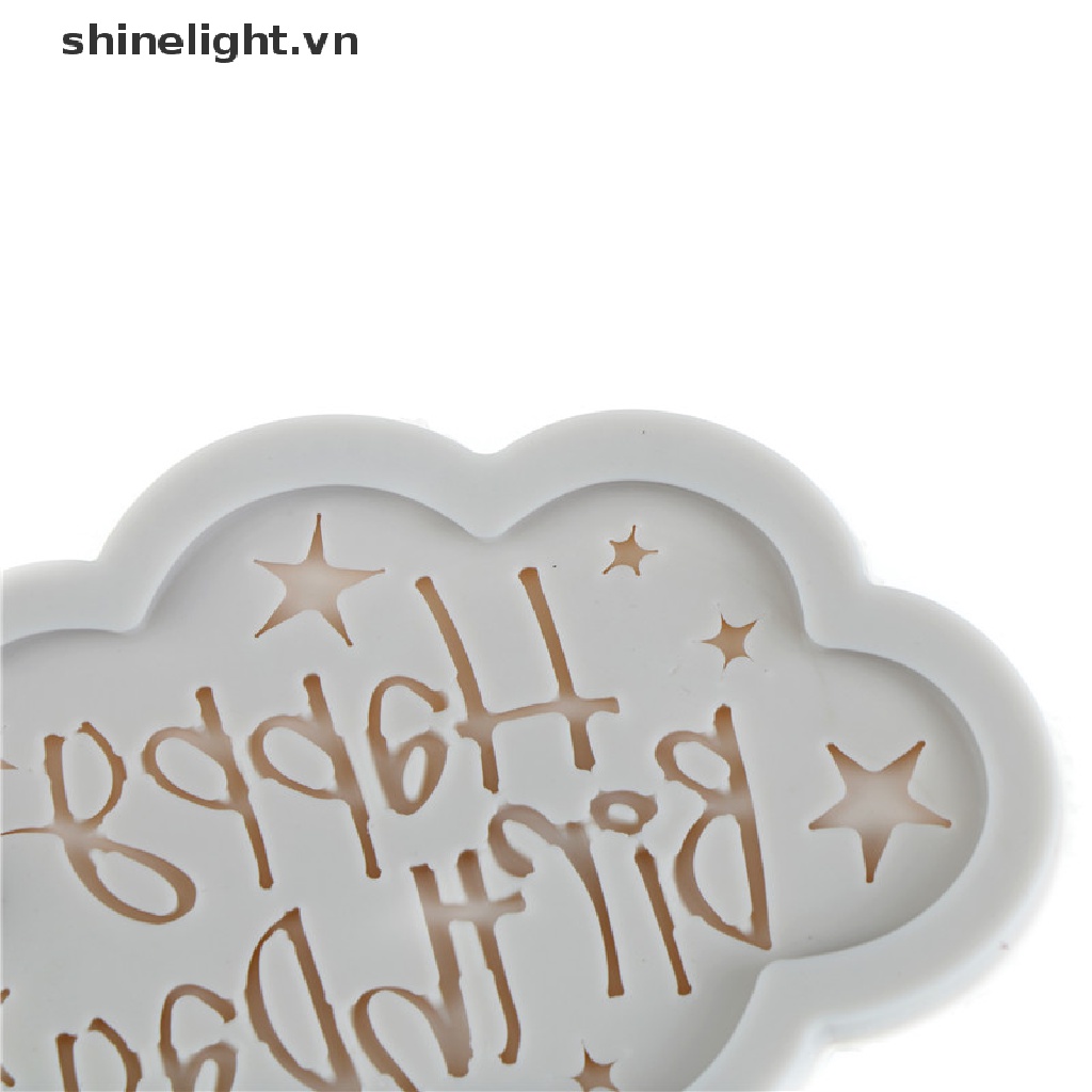 Khuôn Ren Chữ Happy Birthday Dùng Trang Trí Bánh Kem Độc Đáo