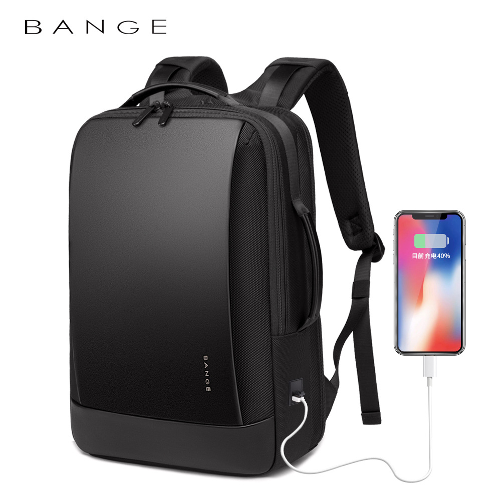 BANGE Ba lô máy tính xách tay 15.6 inch cao cấp ba lô đa chức năng cho nam công sở thường ngày