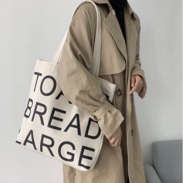 Túi Tote Vải Canvas Nữ phong cách Ulzzang unisex thời trang Lunatic Có Khóa Kéo size to vừa A4 laptop giá rẻ