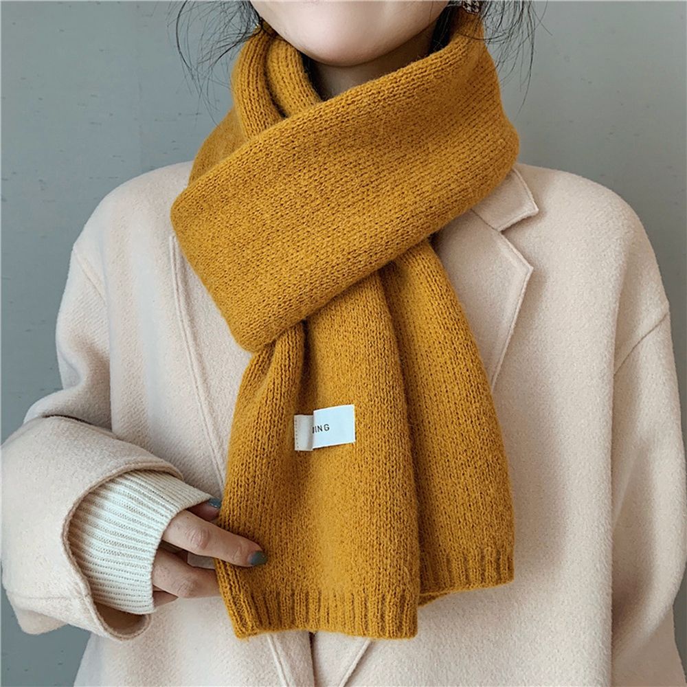 Khăn choàng cổ len cashmere màu sắc retro phong cách Hàn Quốc thanh lịch dành cho nữ
