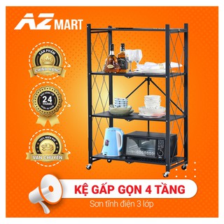 Kệ Đa Năng, Kệ Gấp Gọn Đa Năng 4 Tầng Cho Nhà Bếp