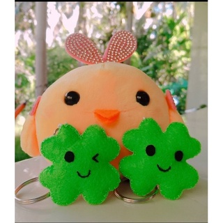 Móc khóa cỏ 4 lá may mắn