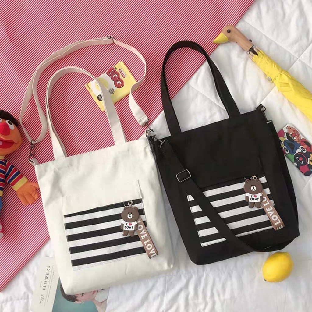 🌻 Túi Tote Vải Nữ 🌻 Túi Tote Đeo Chéo Nhiều Mẫu In Hình Cute Giá Tốt (không kèm móc khóa) | BigBuy360 - bigbuy360.vn