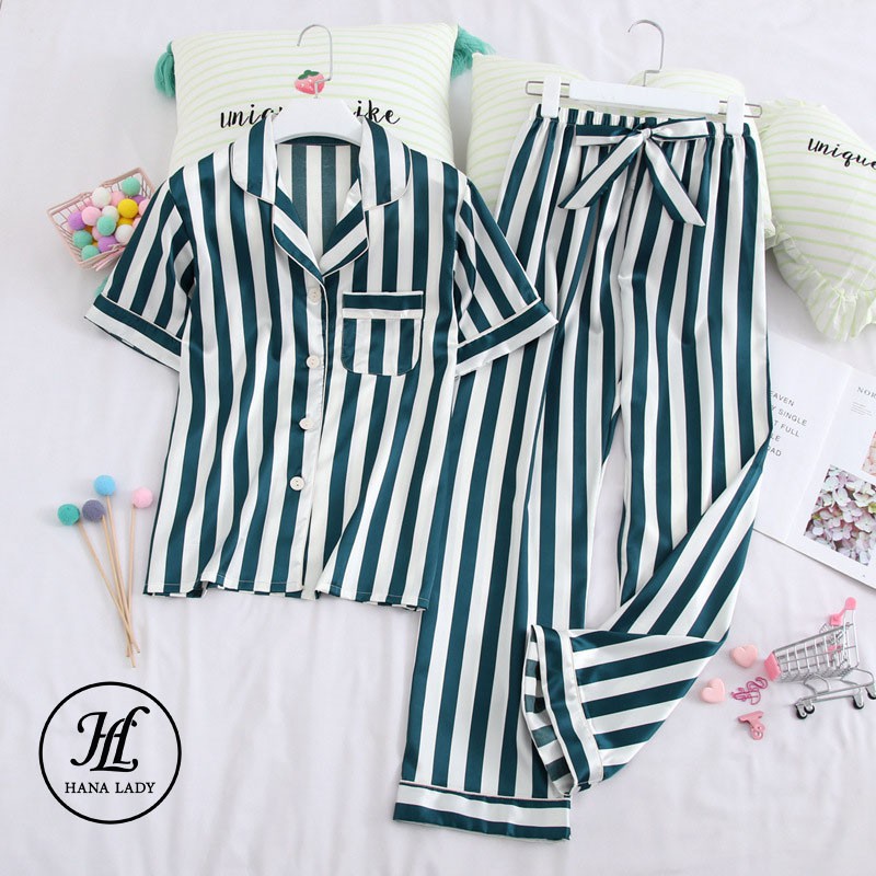 Đồ ngủ - đồ ngủ nữ pijama lụa cao cấp hàng nhập mặc nhà siêu mát mịn PJ193