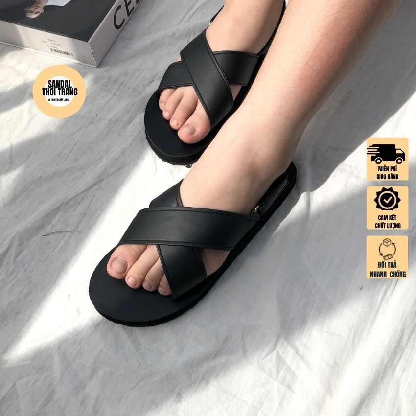 Giày sandal quai chéo A9 đi học,đi chơi full size 30-44 Nam nữ SANDALTHOITRANG