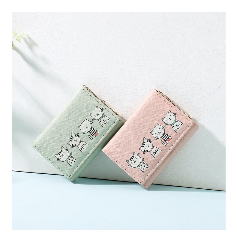 Ví/ Bóp Ngắn Đựng Tiền Cầm Tay Cho Nữ ERASHOP 079862 - Hình 4 Em Mèo Kute Nhỏ Gọn, Nhiều Ngăn, Rẻ Đẹp
