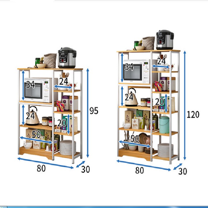 Kệ đa năng - Kệ lò vi sóng - Kệ để đồ 7 ô 80x30x95cm